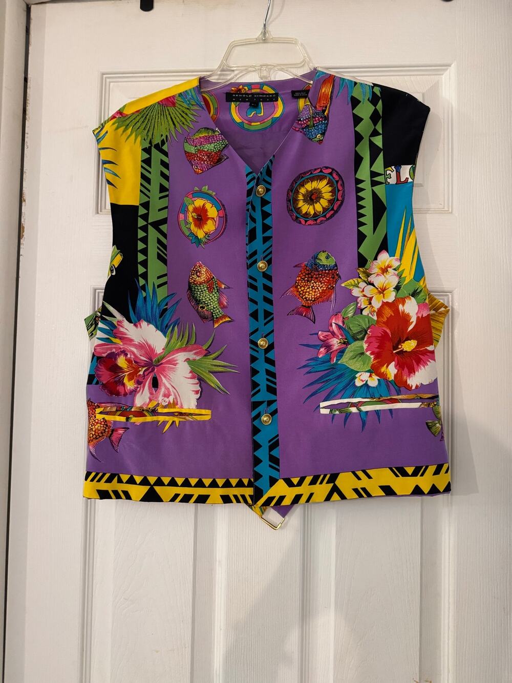 Vintage Arnold Zimberg New York 100% Silk Vest Men size 50 (size Medium-Large)